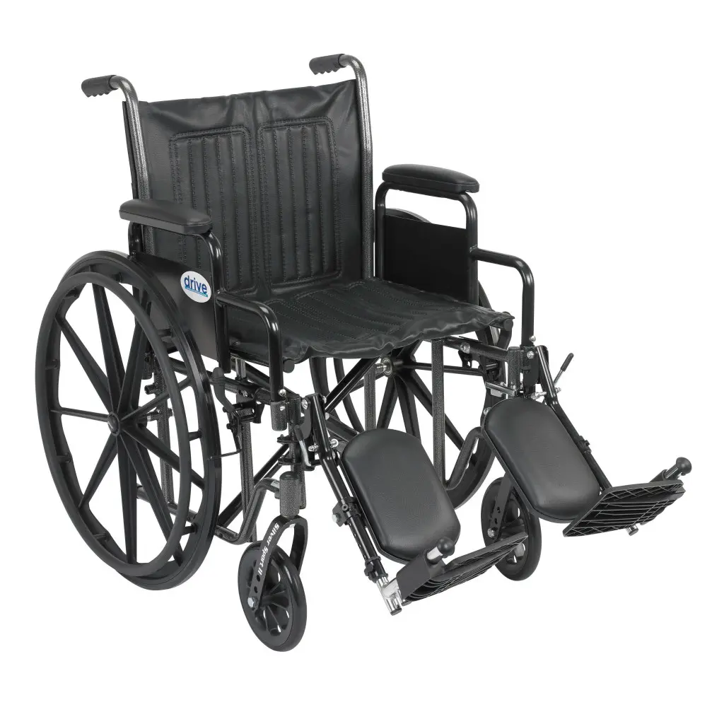 SILVER SPORT 2, 20" WIDE WHEELCHAIR WITH DETACHABLE DESK ARM 