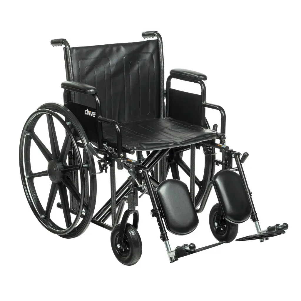 BARIATRIC SENTRA EC, 22" HEAVY-DUTY WHEELCHAIR WITH DETACHABLE DESK ARM