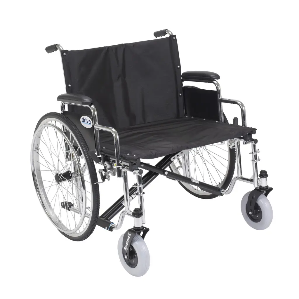BARIATRIC SENTRA EC, 26" EXTRA WIDE HEAVY-DUTY WHEELCHAIR WITH DETACHABLE DESK ARM