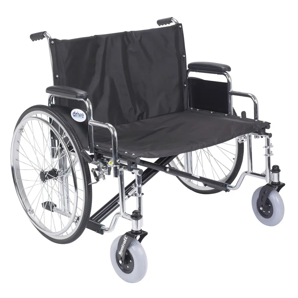 BARIATRIC SENTRA EC, 30" EXTRA WIDE HEAVY-DUTY WHEELCHAIR WITH DETACHABLE DESK ARM
