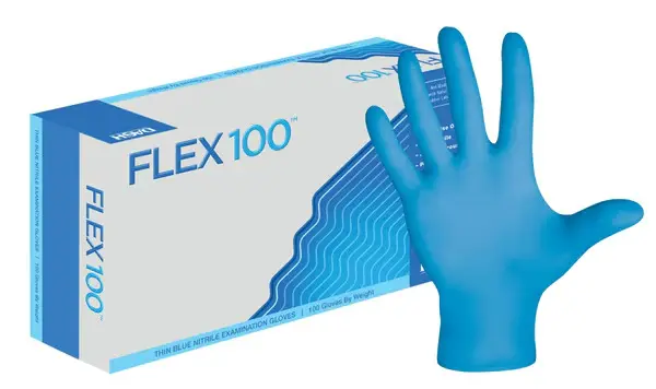 FLEX100 NITRILE EXAM GLOVES, MEDIUM (PRICE PER CASE) 100 gloves/box, 10 boxes/case 