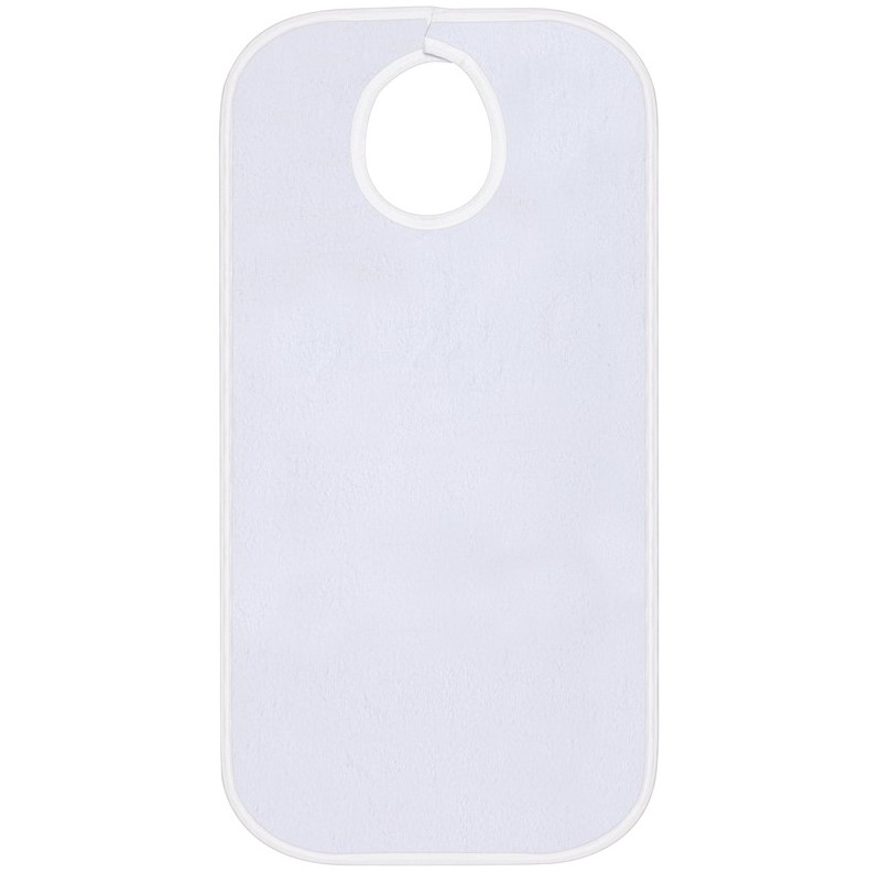 CLOTHING PROTECTOR, WHITE TERRY SNAP,16S  RING SPUN 18" X 40" (PRICE PER DZ)
