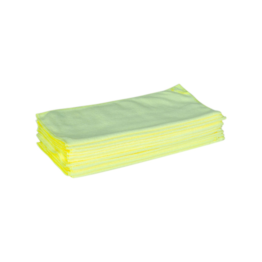 MICROFIBER WIPING CLOTH YELLOW, 16X16 39G (PRICE PER 50 PACK)