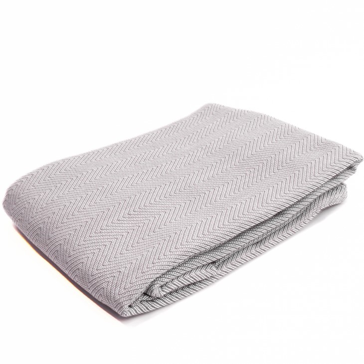 CHEVRON SPREAD BLANKETS, 70"x90",  100% POLYESTER..Color: GRAPHITE/WHITE..Price per Case of 18