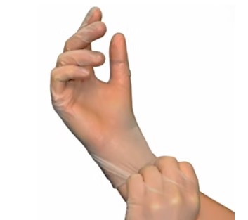 EXAM GLOVES, STRETCH VINYL, LARGE (PRICE PER CASE)  