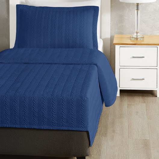 FLOURISH FITTED COVERLET 65X95 BRUSHED MICROFIBER - COLOR: SAIL (MUST ORDER CASE OF 4)