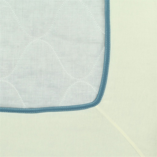 [SK42B-BE] BARIATRIC FITTED KNIT SHEET 38X80 BEIGE W/ BLUE BINDING (PRICE PER EACH)