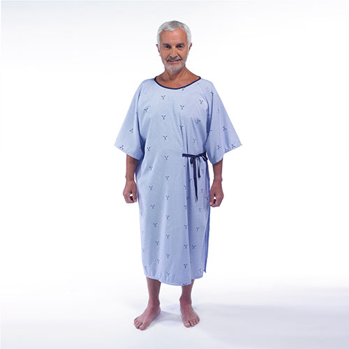 [PG10] 45"X66" ANGLE BACK, DOUBLE TIE PATIENT GOWN, MICROFIBER STYLE (PRICE PER DZ)