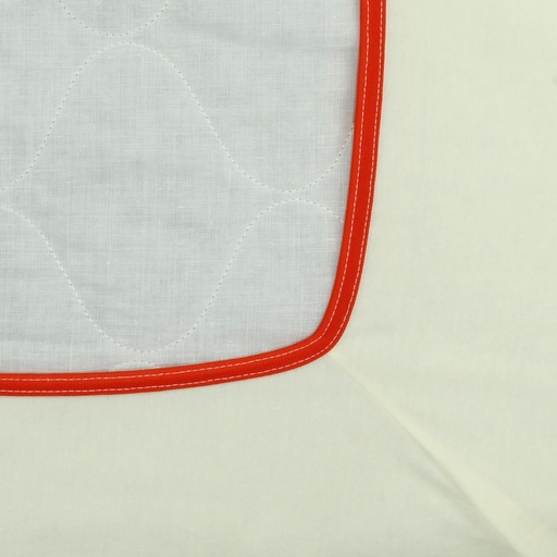 [SK41B-BE] BARIATRIC FITTED KNIT SHEET 48X80 BEIGE W/ ORANGE BINDING (PRICE PER EACH)