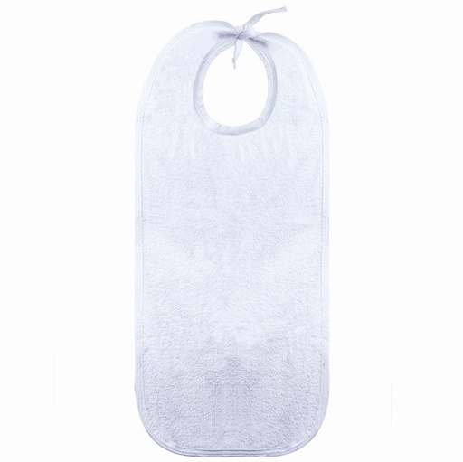 [BWT1836EZEW] CLOTHING PROTECTOR 18X36" WHITE TERRY EZE TIE CLOSURE (PRICE PER DZ)