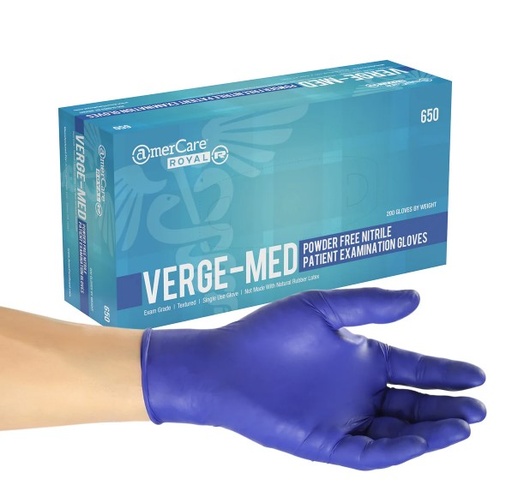 [M-E6501-NITRO-SM] CLOSEOUT - MED-EDGE NITRILE GLOVES -SMALL (Price per Case, 10 boxes per case, 200 pcs/box)