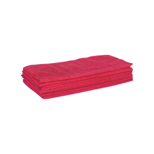 [A-LEP8251616-RE] MICROFIBER WIPING CLOTH RED, 16X16 39G (PRICE PER 50 PACK)