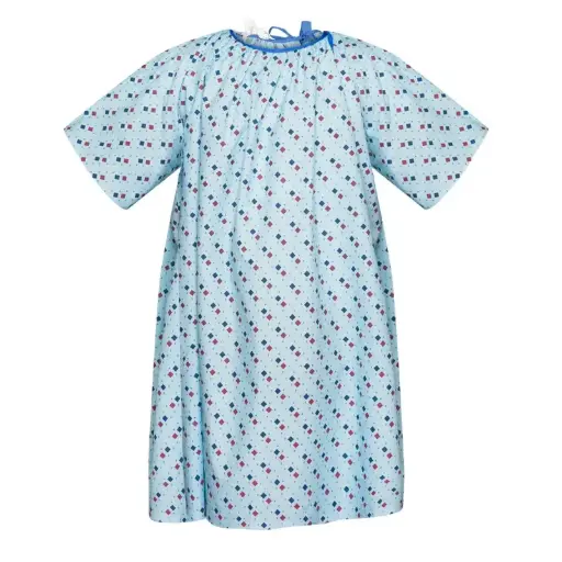 [PTGWN10X] PATIENT GOWN BARIATRIC SIZE 10XL - 48x106, STRAIGHT BACK, 2 TIE OVERLAP, DIAMOND PRINT (PRICE EACH) 