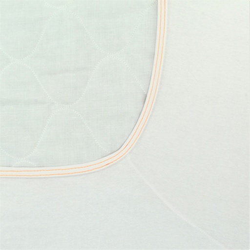 [FITKNIT428614] BARIATRIC FITTED KNIT SHEET PREMIUM 42X86X14 , WHITE W/ PURPLE or ORANGE HEM (PRICE PER DOZEN)  