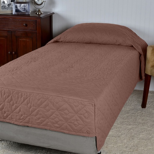 [BCC3796BR] COZY COMFORTER COVERLET LINED W/ FLEECE 37X86X14 - COLOR: COCOA (PRICE PER CASE OF 4)