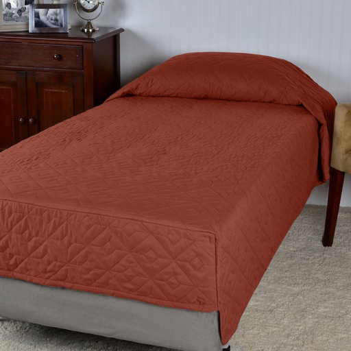 [BCC3796NUTMG] COZY COMFORTER COVERLET LINED W/ FLEECE 37X86X14 - COLOR: NUTMEG (PRICE PER CASE OF 4)