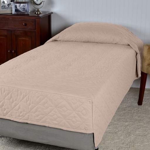 [BCC3796BEIGE] COZY COMFORTER COVERLET LINED W/ FLEECE 37X86X14 - COLOR: LAMBSWOOL (MUST ORDER CASE OF 4)