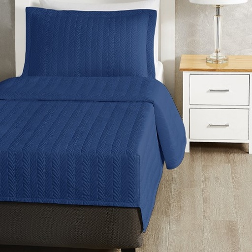 [FQ6595SAIL] FLOURISH FITTED COVERLET 65X95 BRUSHED MICROFIBER - COLOR: SAIL (MUST ORDER CASE OF 4)