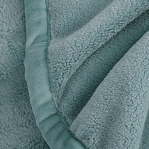 [14823-TW-MN] SERASOFT® TWIN FLEECE BLANKET 66X96 - COLOR: MINERAL (MUST ORDER CASE OF 6)