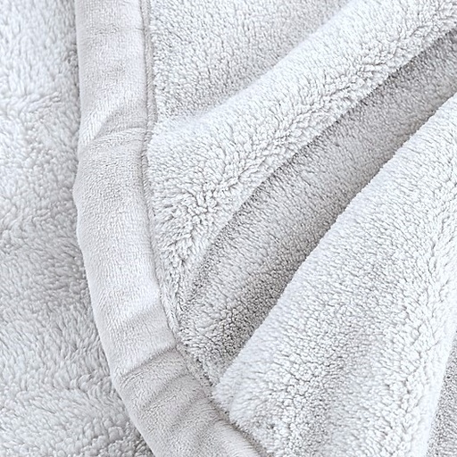 [14823-TW-64W] SERASOFT® TWIN FLEECE BLANKET 66X96 - COLOR: WHITE (MUST ORDER CASE OF 6)