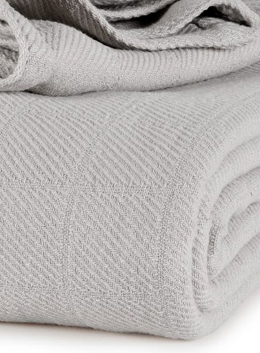 [BSF6690G] THERMAL KNIT BLANKET ALLSOFT SNAG FREE 70X90 3 LB - COLOR: GREY (MUST ORDER CASE OF 8)