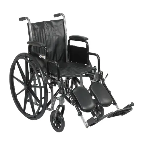 SILVER SPORT 2, 18" WIDE WHEELCHAIR WITH DETACHABLE DESK ARM 