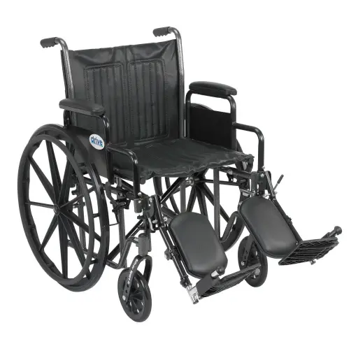 SILVER SPORT 2, 20" WIDE WHEELCHAIR WITH DETACHABLE DESK ARM 