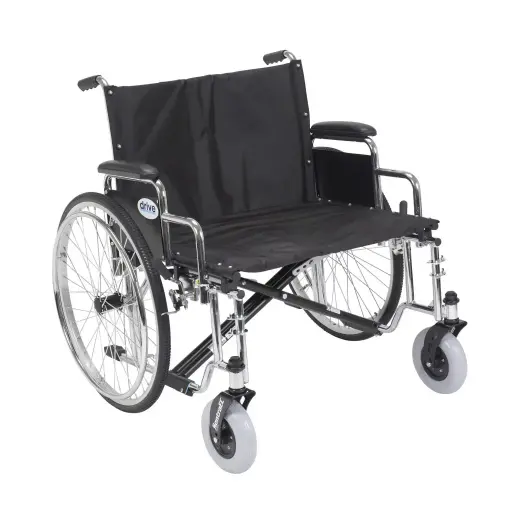 BARIATRIC SENTRA EC, 26" EXTRA WIDE HEAVY-DUTY WHEELCHAIR WITH DETACHABLE DESK ARM